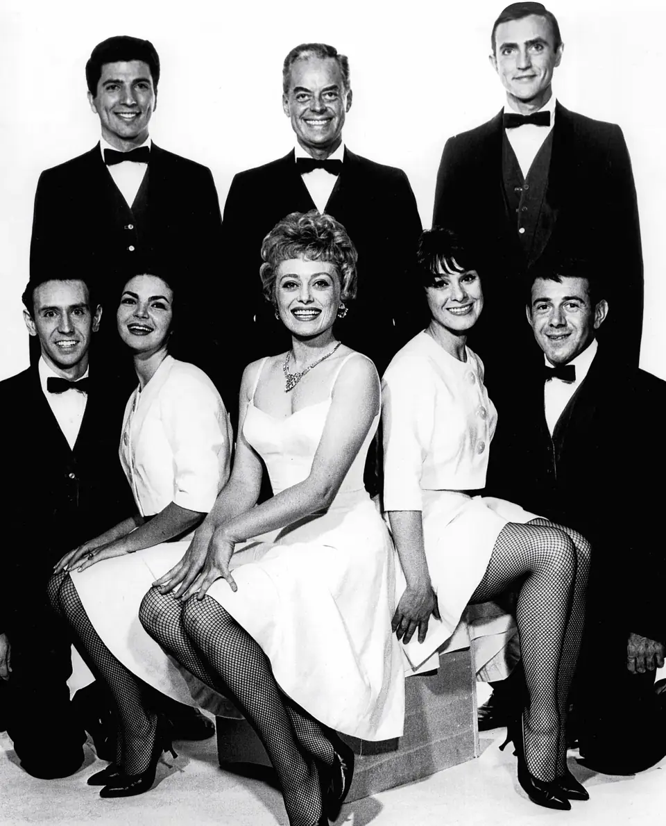 Dean with a group of performers